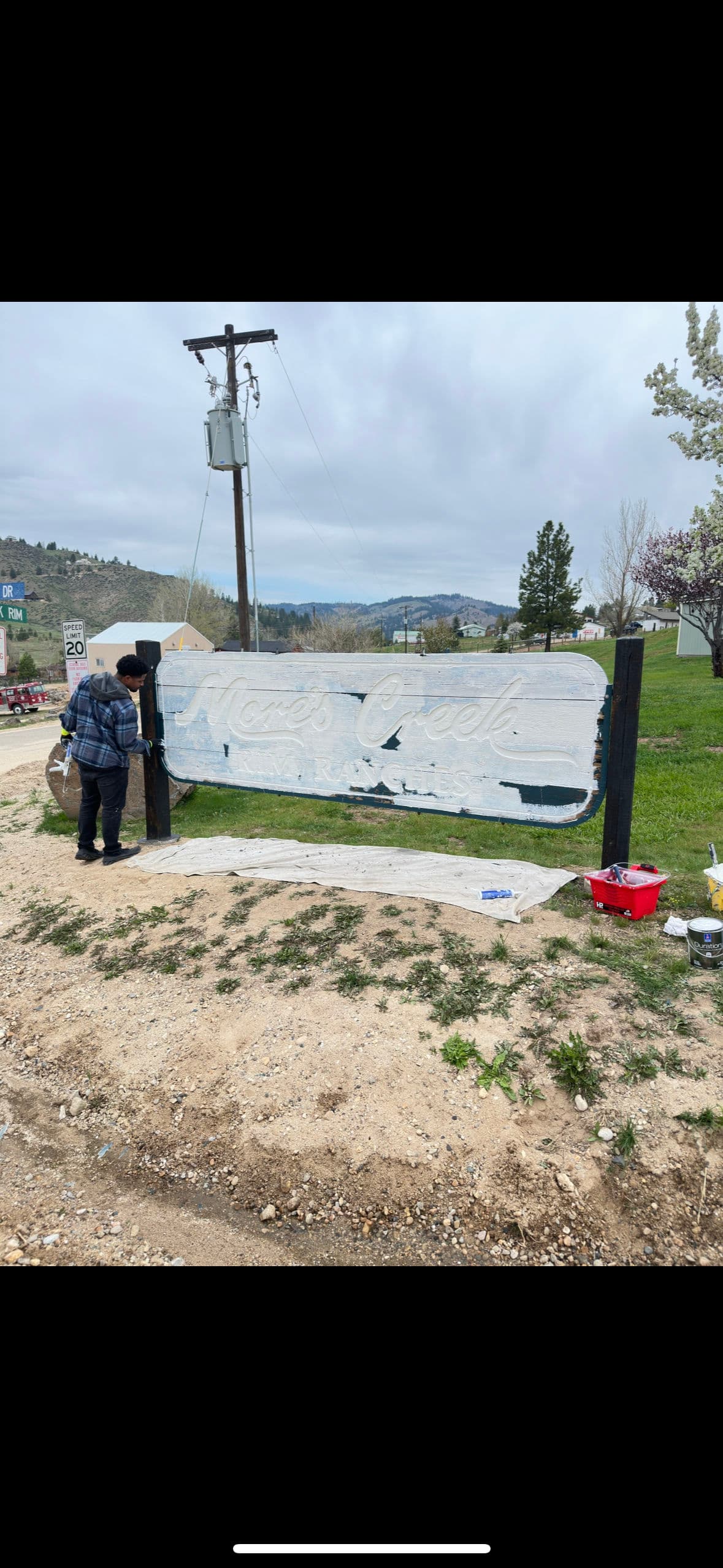 Gallery photos for Sign Restoration at More's Creek Rim Ranches: Image #1