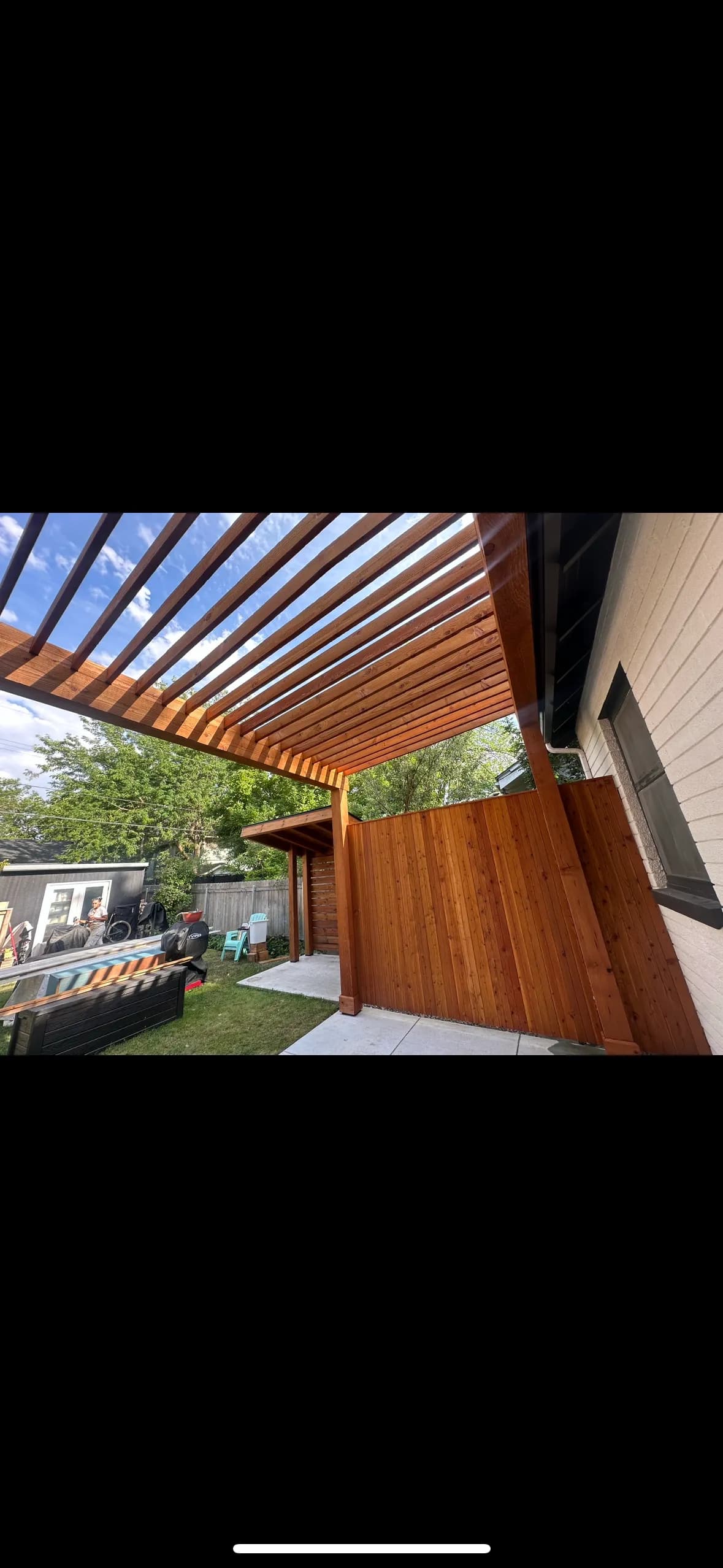 Gallery photos for North End Backyard Pergola and Wood Staining Done Right: Image #1
