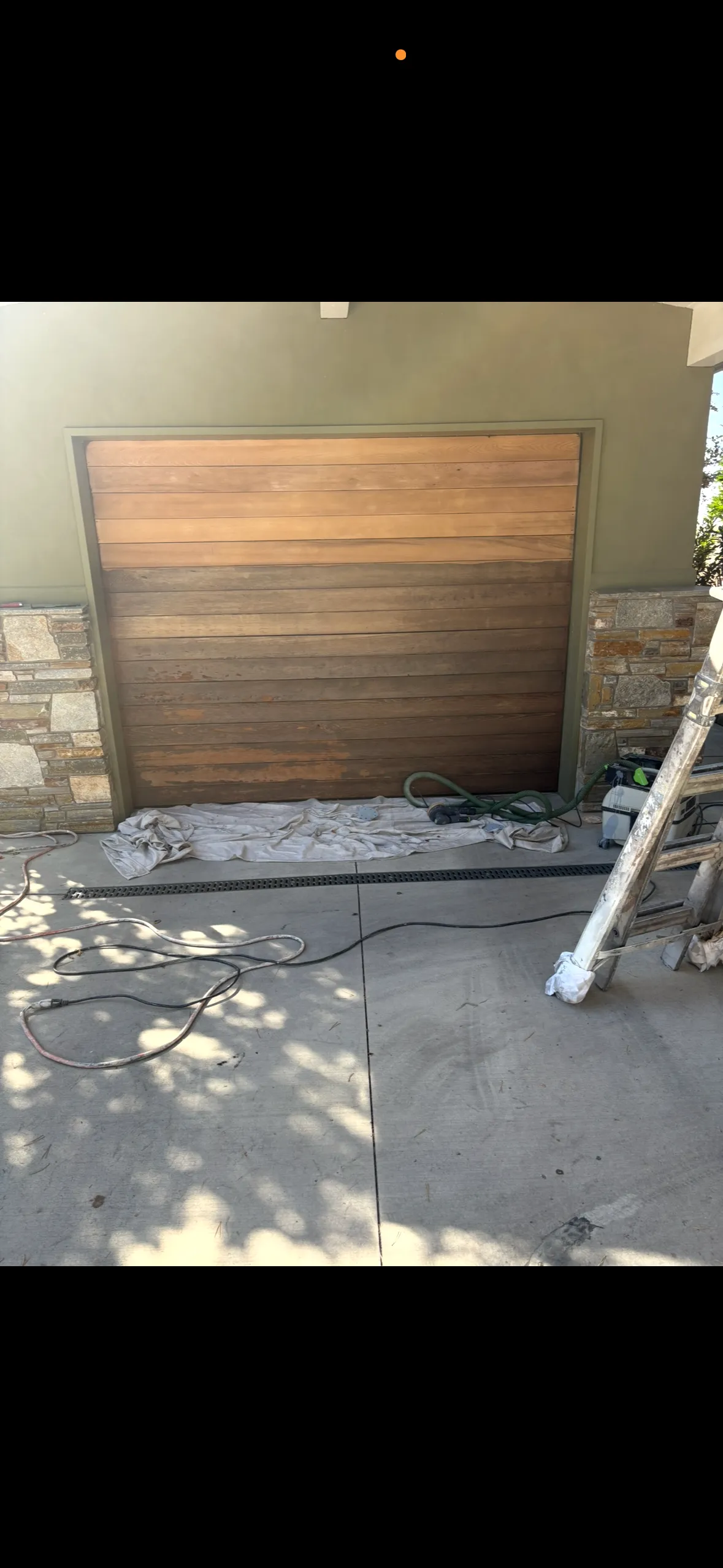 Gallery photos for Wood Garage Door Stripped, Stained and Sealed Back to Life: Image #2